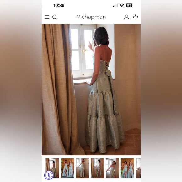 V Chapman Sage Gown - Picture 3 of 9